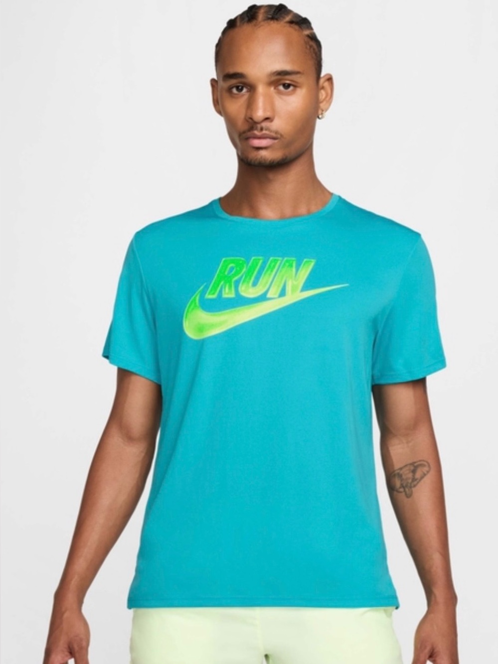 Nike Miler Run Energy Men's Dri-FIT Short-Sleeve Top - HJ3564-345 - Size L - NWT